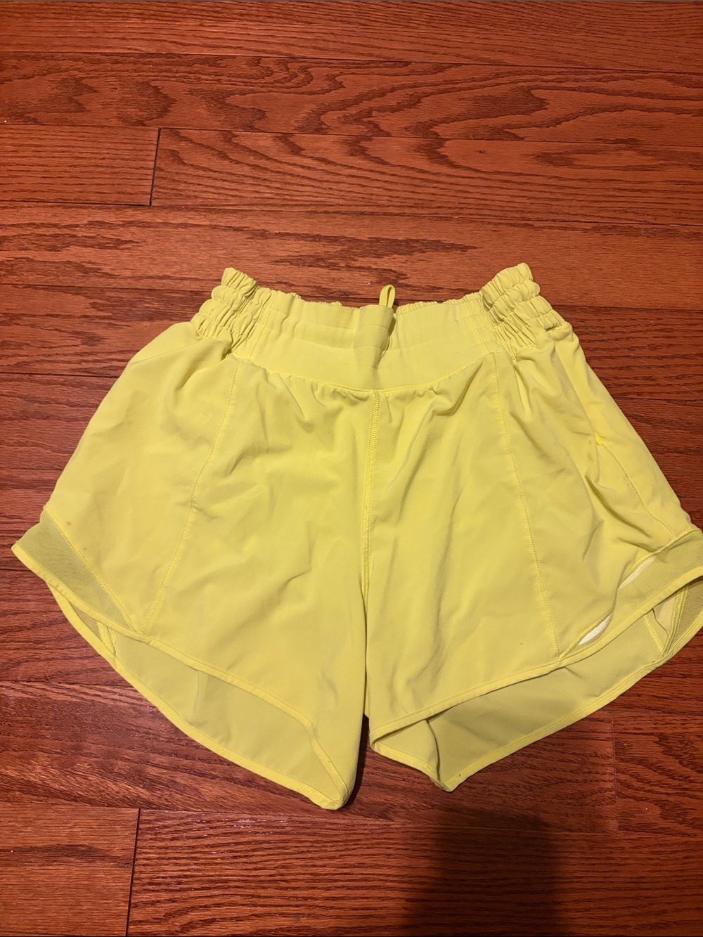 lululemon athletica Yellow Athletic Running Shorts